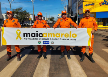 Corpo de Bombeiros reforça campanha Maio Amarelo com ações educativas e preventivas