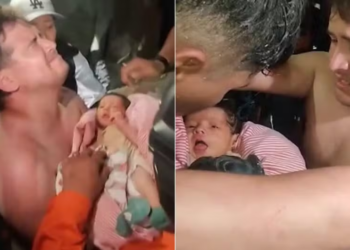 Bebê de 18 dias é resgatado com vida 32 horas após terremotos na Venezuela; vídeo mostra momento