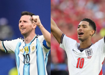 Lideradas por Bellingham e Messi, Inglaterra e Argentina revivem um dos maiores clássicos das Copas